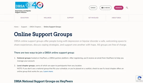 Depression and Bipolar Support Alliance