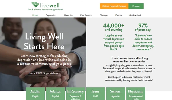 LiveWell Foundation Depression Support Groups