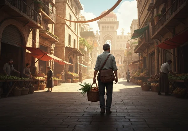 Seseorang berjalan melalui kabus tebal, melambangkan kemurungan