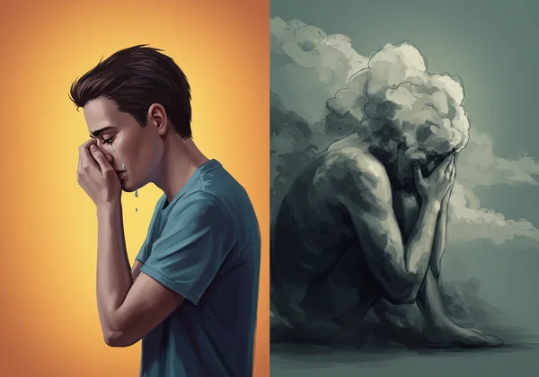 Visualizing the difference between temporary sadness and depression